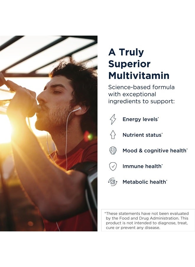 designs for health Methylated Multivitamin for Women & Men - Twice Daily Multimineral Supplement & Multivitamin Without Iron + Methylated B12 and Folate, Vitamin C, K, D, E + More (120 Capsules)  - Image 2