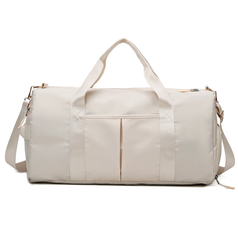 Large Capacity Gym Bag with Wet-Dry Pocket ordinary creamy-white