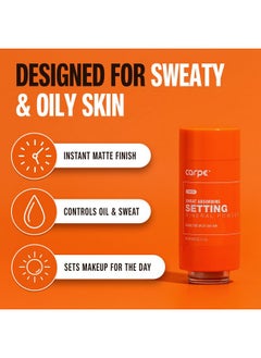 Carpe Carpe ~NEW~ Sweat Absorbing Translucent Mineral Powder - Mess-free Loose Powder Makeup That Controls Oil & Sweat Shine - Makeup Setting Powder For Oily Skin - Matte Finish Gentle on Skin  - Image 2