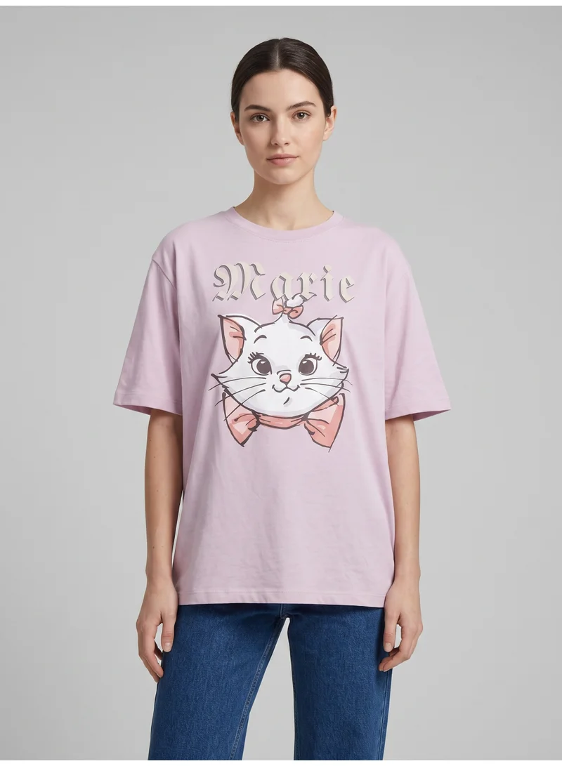 Disney Disney Women's Graphic T-Shirt Pack of 2 | Bambi & Marie Character Print Casual Tees | Soft Cotton Crew Neck Short Sleeve T-Shirts for Women