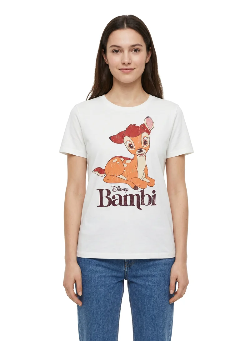 Disney  Disney Women's Graphic T-Shirt Pack of 2 | Bambi & Marie Character Print Casual Tees | Soft Cotton Crew Neck Short Sleeve T-Shirts for Women for Women | Best Price UAE