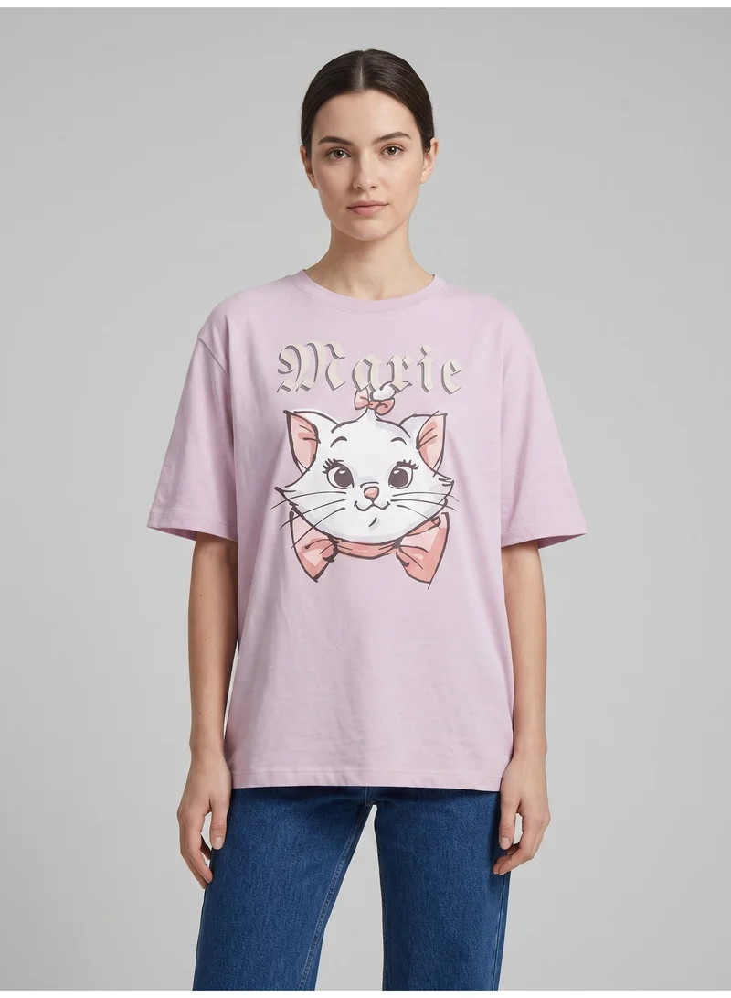 Disney Disney Women's Graphic T-Shirt Pack of 2 | Bambi & Marie Character Print Casual Tees | Soft Cotton Crew Neck Short Sleeve T-Shirts for Women