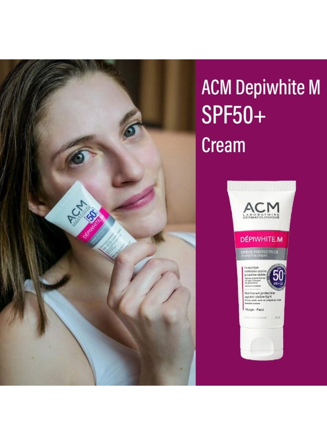 ACM Depiwhite M SPF50+ Face Sunscreen Cream With UVA + UVB + Blue light Protection 40ml - Image 2