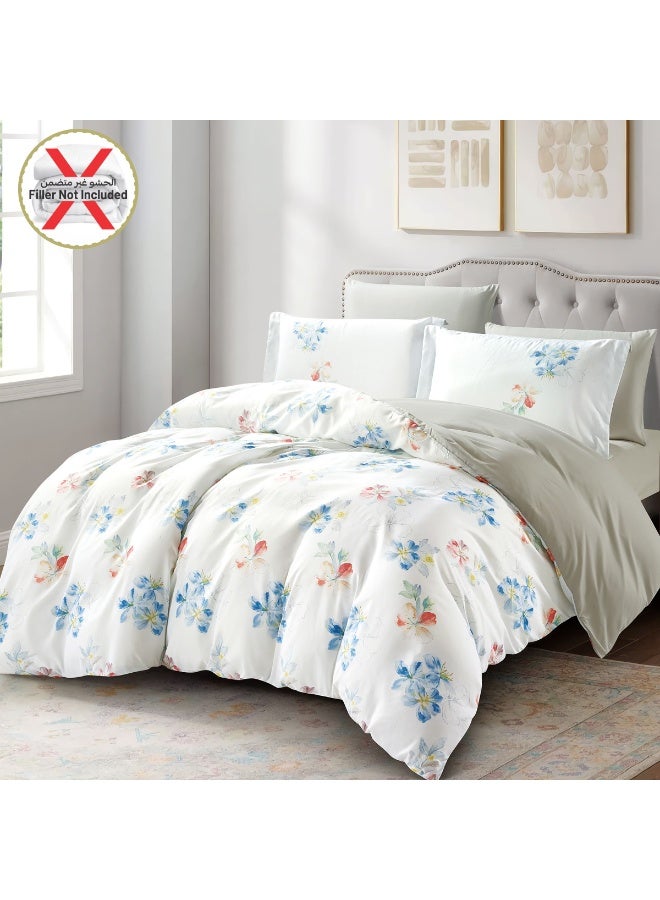 دوناتيلا طقم غطاء لحاف مشجر 6 قطع مقاس مزدوج يناسب سرير 200×200 سم مايكروفايبر ناعم , تصميم راقي و انيق , يناسب جميع الفصول (لا يشمل حشوة اللحاف)  - Image 2