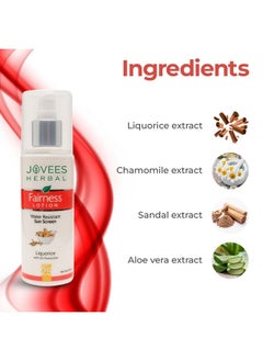 Jovees Herbal Sunscreen Fairness Spf 25 Lotion For Oily, Sensitive | Light Weight,Non Greasy, Quick Absorbing | Protects From Tanning & Uneven Skin Tone 200Ml  - Image 4