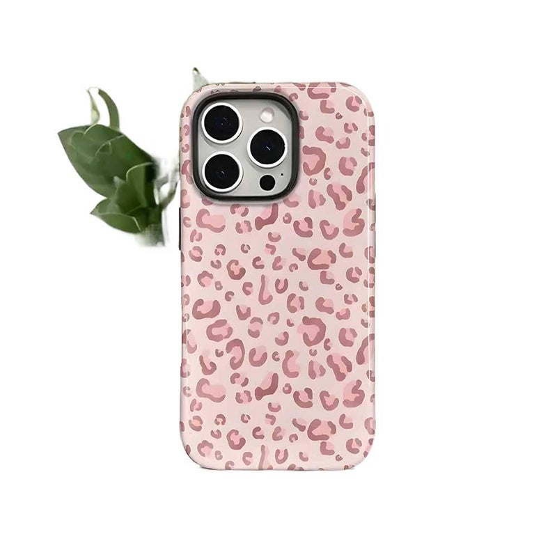 غطاء واقي | حماية من السقوط | مقاوم للصدمات لـ iPhone 17 / 17 Air / 17 Pro / 17 Pro Max | Film | Pink Leopard - Image 5