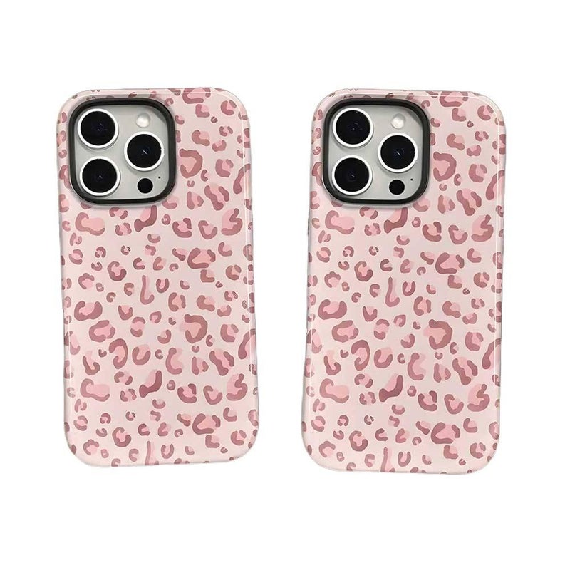 غطاء واقي | حماية من السقوط | مقاوم للصدمات لـ iPhone 17 / 17 Air / 17 Pro / 17 Pro Max | Film | Pink Leopard - Image 3