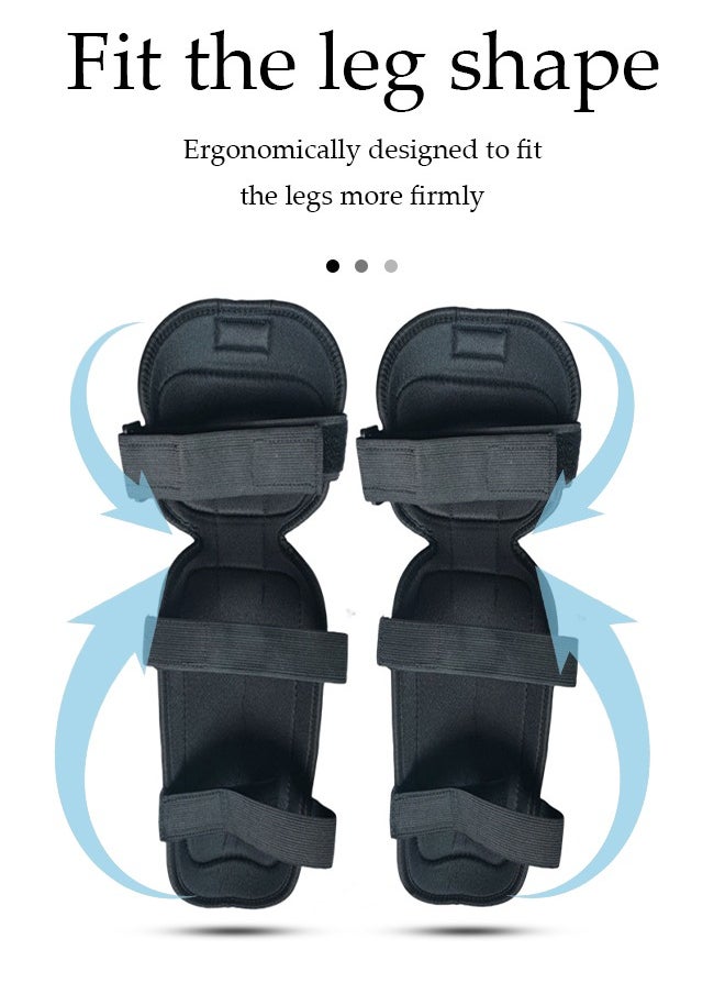 DUNISO - 4 Pcs Adjustable Motobike Elbow Knee Pad Set,Anti Wrestling Cycling Knee Brace and Elbow Guards,Anti-scratch Ride Protector Gear,for Motocross Mountain Bike Horse Racing - Image 1