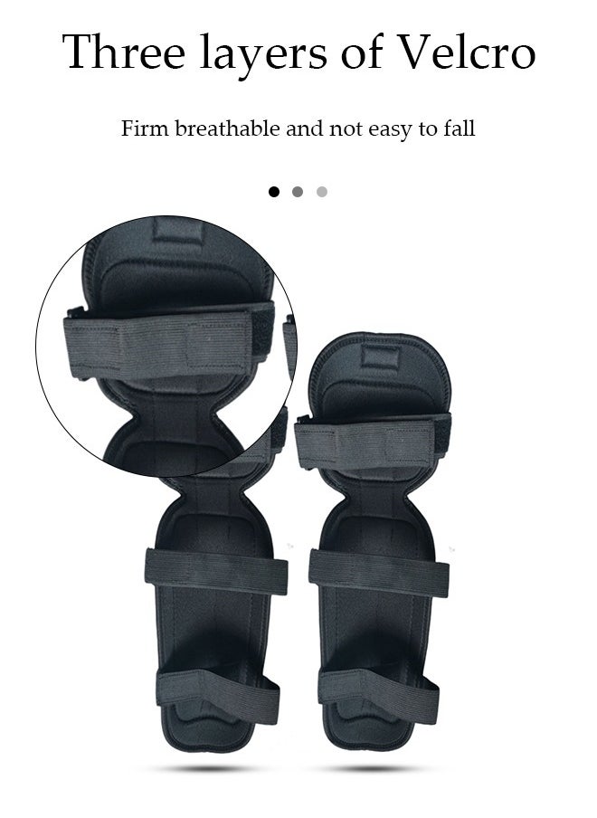 DUNISO - 4 Pcs Adjustable Motobike Elbow Knee Pad Set,Anti Wrestling Cycling Knee Brace and Elbow Guards,Anti-scratch Ride Protector Gear,for Motocross Mountain Bike Horse Racing - Image 1