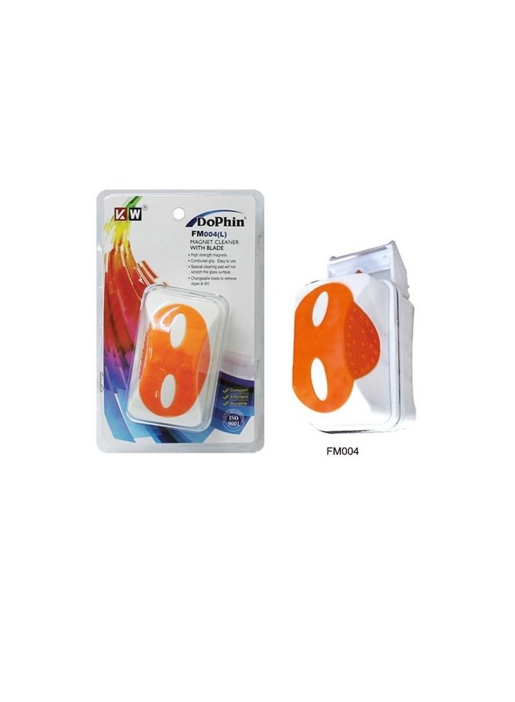 Dophin Floating Magnetic Fish Tank Glass Cleaner With Blade FM004-L  10.5X5Cm