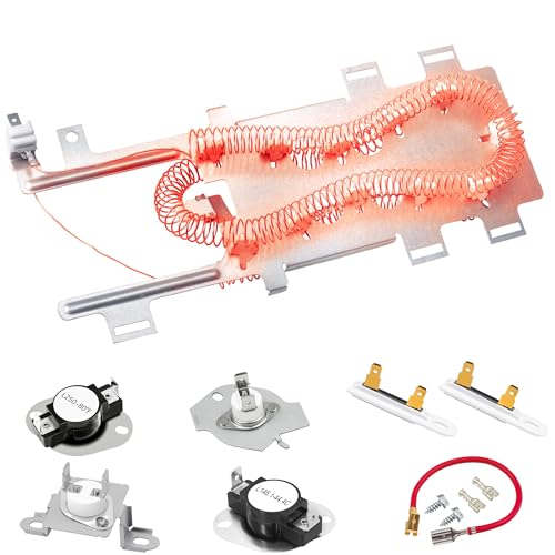 Semzohc Dryer Heating Element Kit fit for May-tag Bravos 400 2000 3000 5000 9000 Series MED3000BW0 MED3500FW0 MED4000BW0 MED4200BG0 MED4200BW0 MED5100DC1 MED5100DW1 MED5500FC0 MED5500FW0 MED6000AG0 MED6000AW0 - Image 1
