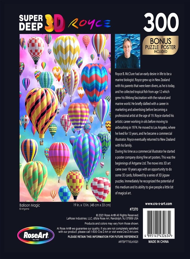 RoseArt - Super Deep 3D Hot Air Balloon Magic 300 Jigsaw Puzzle for Adults - Image 5