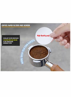 MIBRU Coffee Espresso Machine 100pcs Paper Filter Puck Screen Portafilter Paper Compatible with Breville Sage and similar 51 ,53 ,58mm Secondary Water Separation Filter Special Filter Paper 53mm  - Image 3