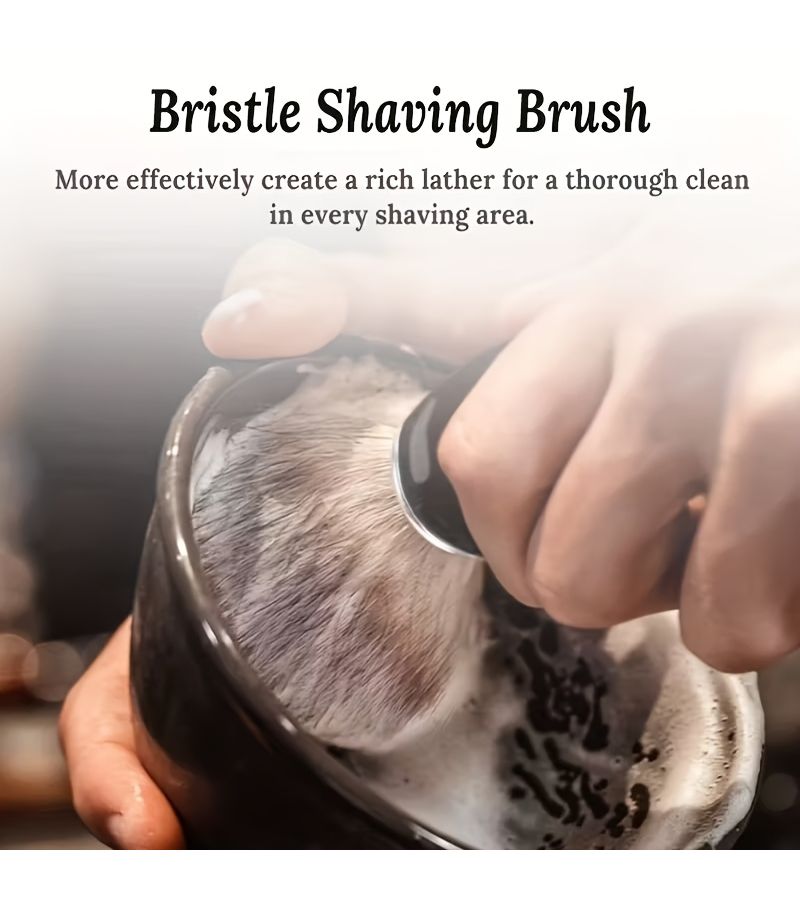 Elephant White Shaving Brush Non Shedding Bristles Creates Rich Lather For Men - Image 2
