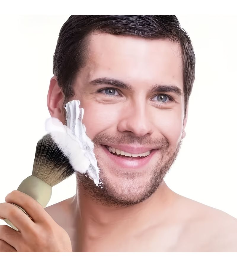 Elephant White Shaving Brush Non Shedding Bristles Creates Rich Lather For Men - Image 1