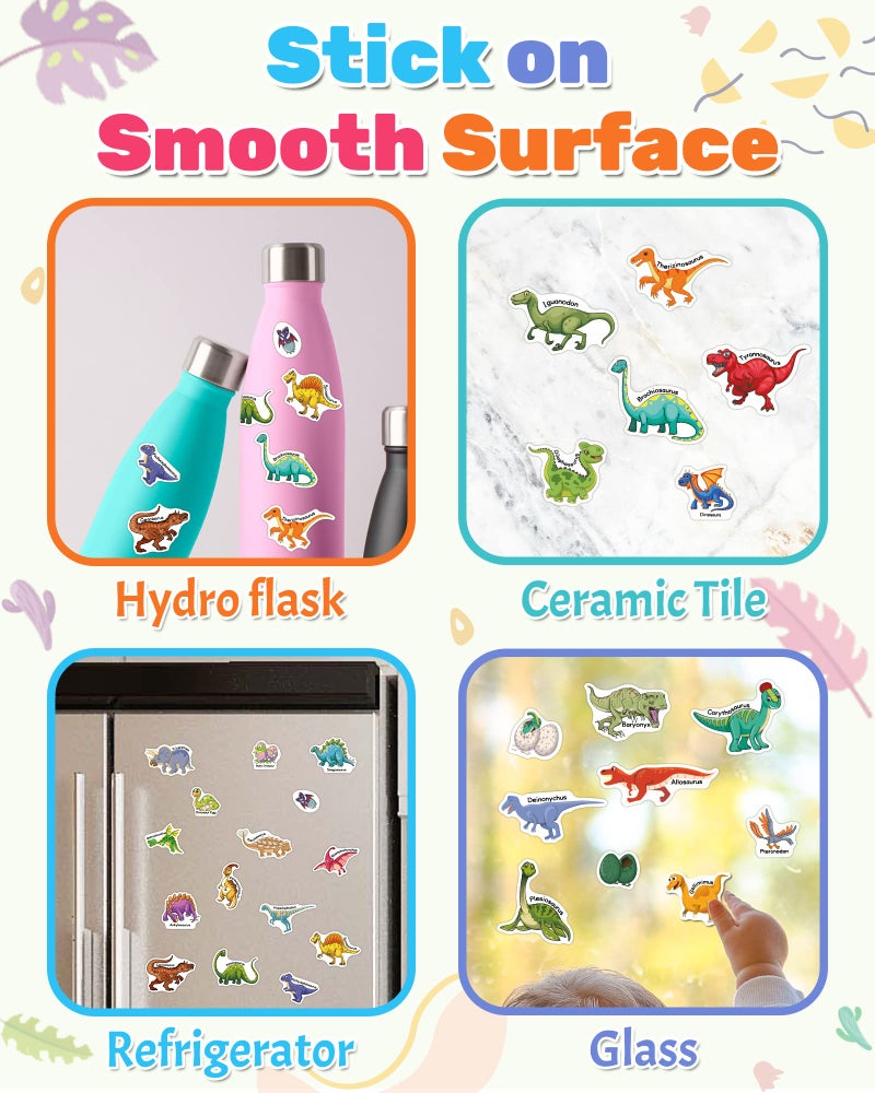Benresive Reusable Sticker Book for Toddlers 2-4 Years, Fun Travel Stickers for Kids, Waterproof Sticker Books for Toddlers 1-3, Crafts Activities for Todddlers 1-3 2-4 3-5 - Dinosaurs - Image 4