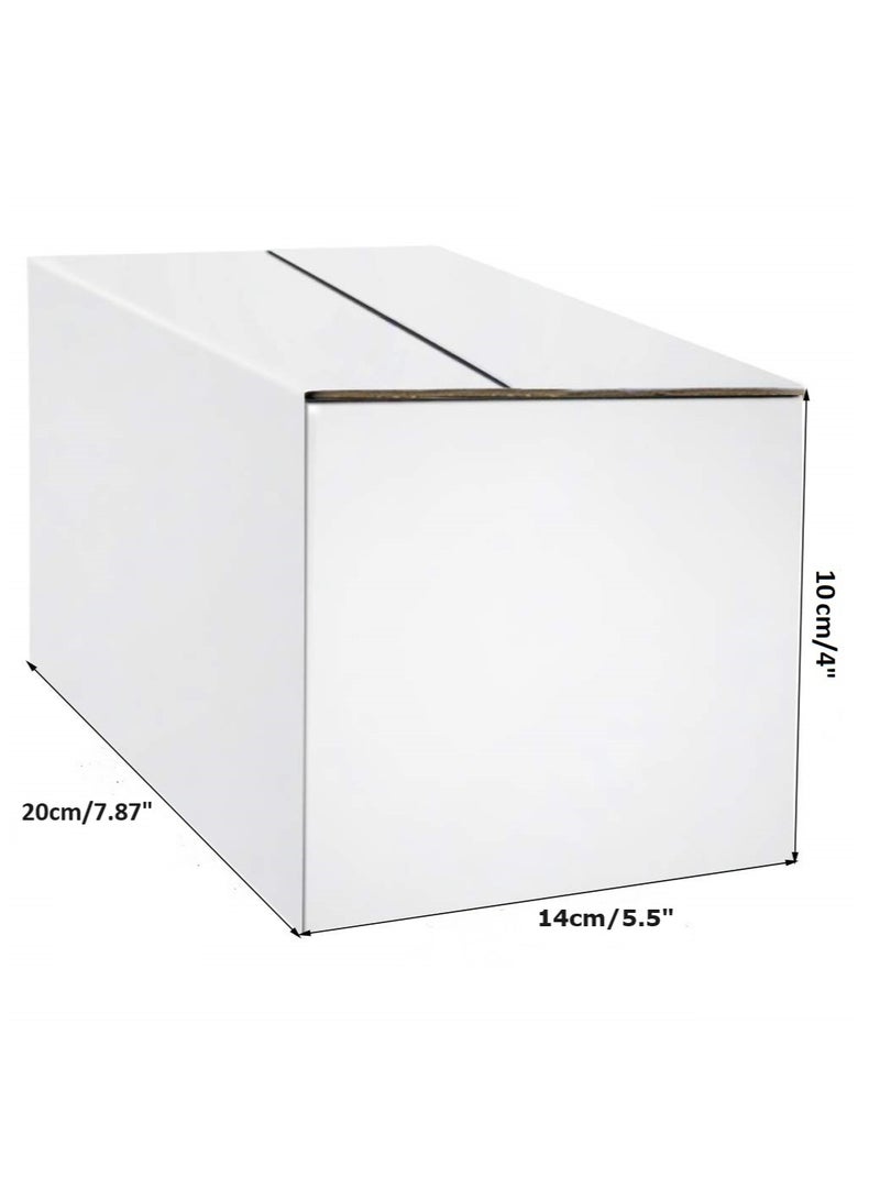 20x14x10 cm Shipping Boxes Set of 25 Small Corrugated Cardboard Box for Mailing Packing Gifts White