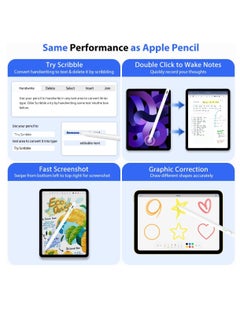 Generic Touch Pen with Palm Rejection and Tilt Sensitivity for Apple iPad 2018 and Later, Compatible with iPad 6th to 10th Gen, Pro 11/12.9 (3rd to 5th Gen), Air 4/5, Mini 6, Precision for Writing and Drawing, White  - Image 3