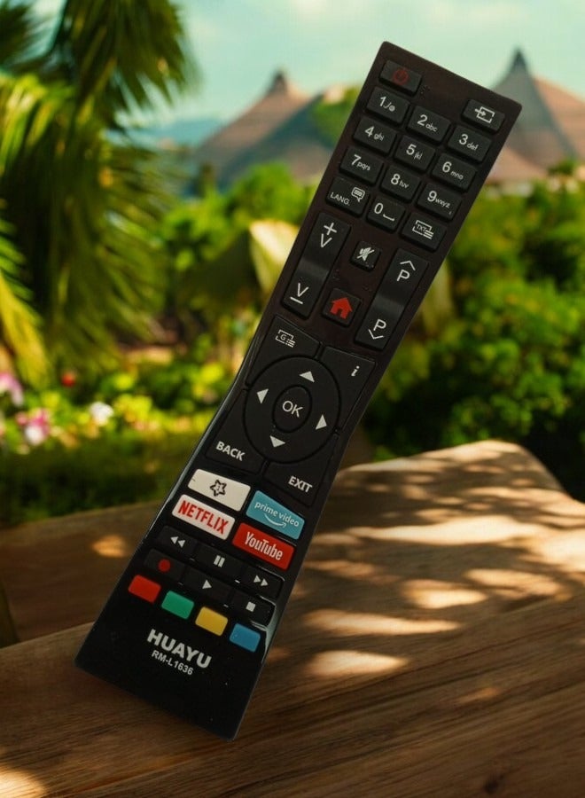 AMGREEN TV REMOTE HUAYU RM-C3338 Replacement JVC Remote Control for 2018 2019 LED TVs for JVC Smart TV/Bush TV Remote with Fplay YouTube Netflix Buttons - Image 2