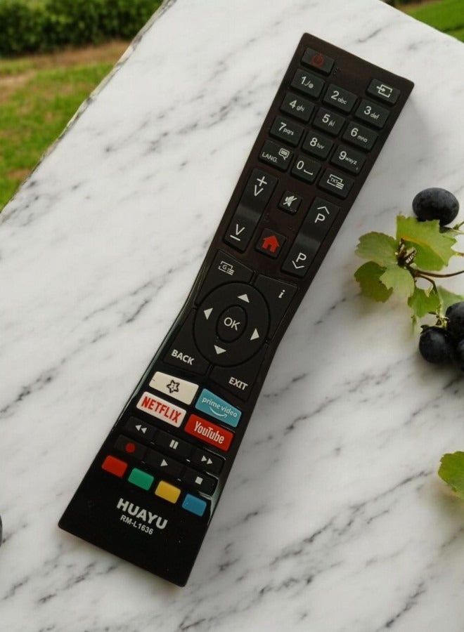 AMGREEN TV REMOTE HUAYU RM-C3338 Replacement JVC Remote Control for 2018 2019 LED TVs for JVC Smart TV/Bush TV Remote with Fplay YouTube Netflix Buttons - Image 3