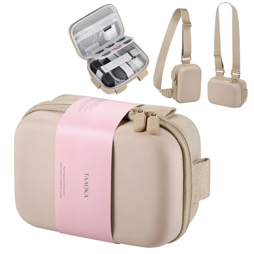 TAAOKA Digital Camera Case Protective Lightweight Camera Case with 3 Carrying Ways Waterproof Shockproof Small Camera Bag for PowerShotSony DSCW800DSCW830 Beige - Image 1
