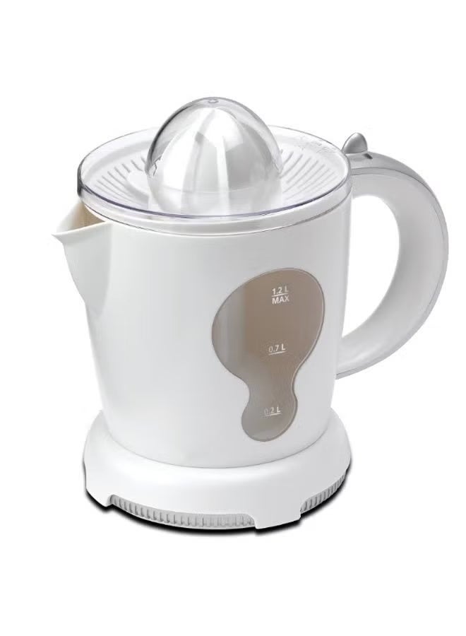 Nova Citrus Juicer NJ-532CJ 30W Electric Citrus Juicer, 1.2L Plastic Jug, Dual Pulp Filters, 2 Juicing Cones, One-Touch Operation, Fresh Orange Lemon Juice Maker for Home Kitchen, White - Image 1