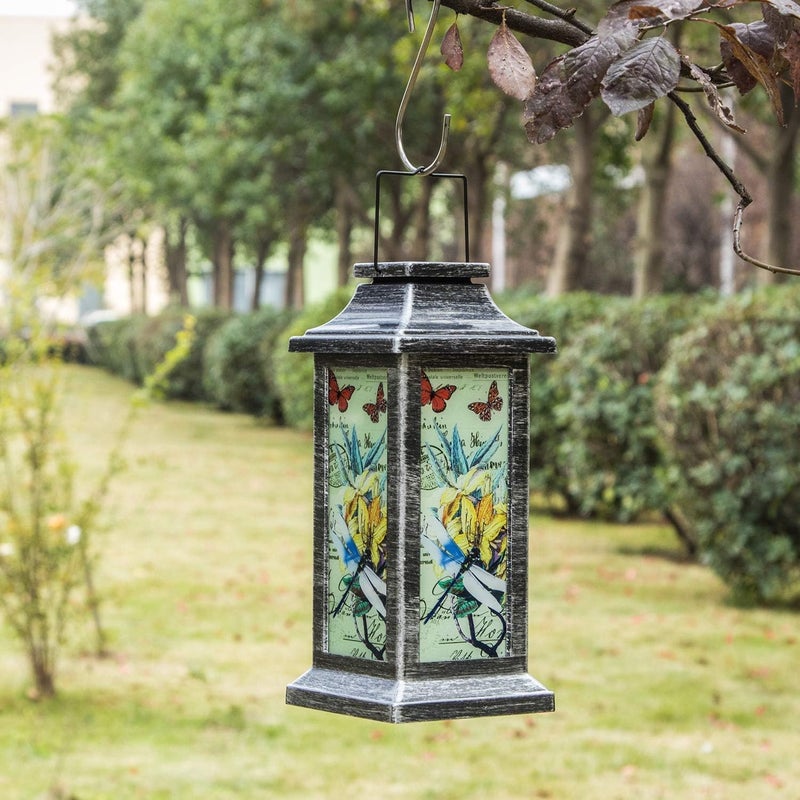 Topadorn Outdoor Hanging Solar Lantern Decoration, Waterproof Vintage Dragonfly Lantern for Outdoor Garden, Patio, Lawn & Pathway DÃ©cor Solar Lights - Image 4