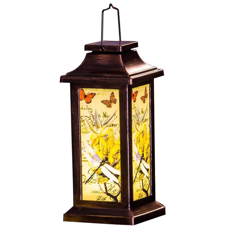 Topadorn Outdoor Hanging Solar Lantern Decoration, Waterproof Vintage Dragonfly Lantern for Outdoor Garden, Patio, Lawn & Pathway DÃ©cor Solar Lights - Image 3