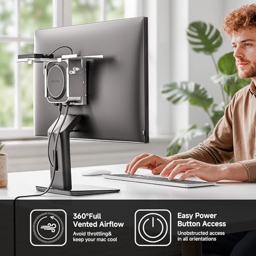 Minisopuru All Aluminum Mac mini M4 Dock Under Desk and Wall Mount, Mac mini M4 Vesa Mount with 4K@60Hz HDMI,8TB M.2 NVMe SSD Enclosure,10Gbps Data,Mac mini M4 Accessories for Mac mini M4/M4 Pro 2024 - Image 4