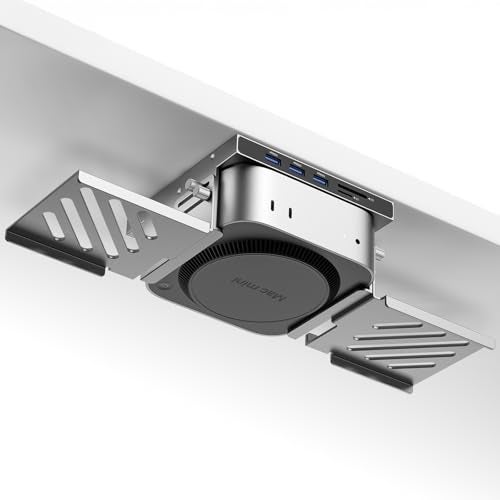 Minisopuru All Aluminum Mac mini M4 Dock Under Desk and Wall Mount, Mac mini M4 Vesa Mount with 4K@60Hz HDMI,8TB M.2 NVMe SSD Enclosure,10Gbps Data,Mac mini M4 Accessories for Mac mini M4/M4 Pro 2024 - Image 1
