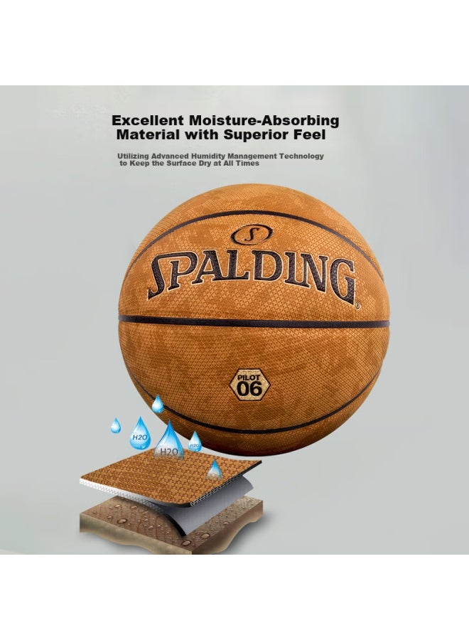 سبالدينج Spalding Spalding Pilot 06 امتصاص الرطوبة داخلية/خارجية مقاس 7 كرة سلة 77-739y - Image 4