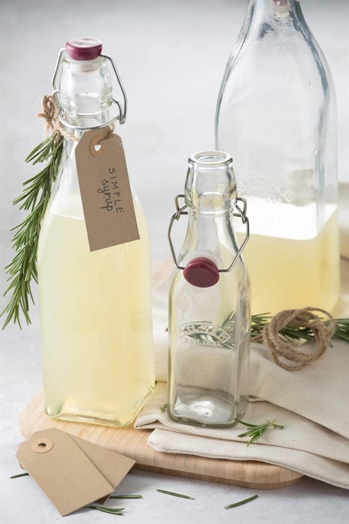 Plenaro Square Glass Bottles 250ml with Airtight Flip Cap - Pack of 6 - Reusable Leak-Proof Glass Bottle for Water, Juice, Oil, Vinegar, Kombucha & Beverages - BPA-Free Dishwasher Safe Storage Bottles - Image 2