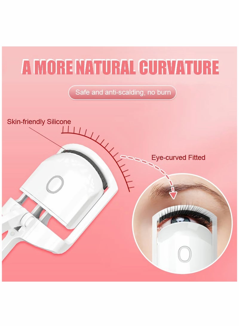 Rechargeable Electric Heated Eyelash Curler with Silicone Heating Pads for Effortless Curling and Long-lasting Results - Image 3