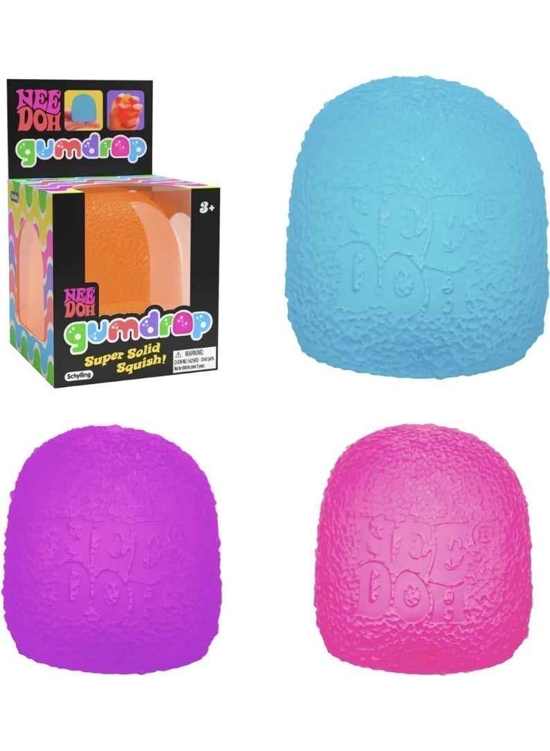 Needoh GUMDROP - Blue Stress Relief Squeeze Fidget Toy, Soft Squishy Sensory Stress Ball for Kids & Adults, Anxiety Relief Tactile Fidget Toy - Image 5
