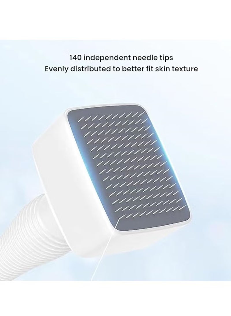 جهاز ديرما ستامب قابل للتعديل من التيتانيوم بتقنية الوخز بالإبر الدقيقة، 140 إبرة، أداة احترافية للعناية بالبشرة والشعر واللحية للرجال والنساء - يدعم نمو الوجه واللحية والشعر، طول الإبرة قابل للتعديل من 0 إلى 0.3 مم - Image 3