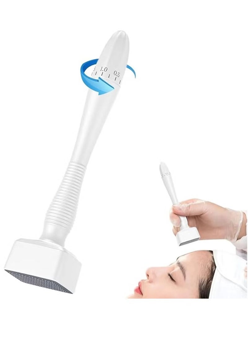 جهاز ديرما ستامب قابل للتعديل من التيتانيوم بتقنية الوخز بالإبر الدقيقة، 140 إبرة، أداة احترافية للعناية بالبشرة والشعر واللحية للرجال والنساء - يدعم نمو الوجه واللحية والشعر، طول الإبرة قابل للتعديل من 0 إلى 0.3 مم - Image 1