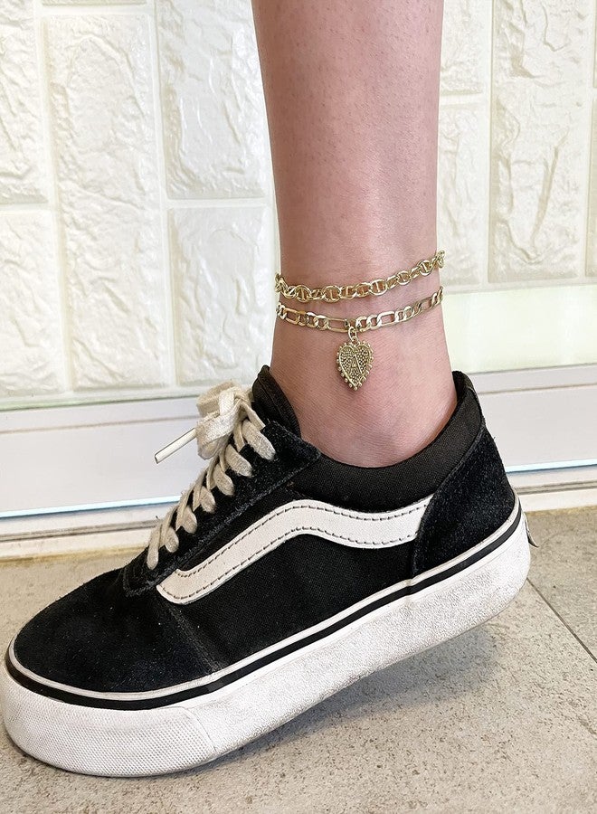 YANCHUN Initial Anklet for Women Gold Anklets with Initials Angel Number Ankle Bracelet Adjustable Gold Chain Ankle Bracelets Summer Beach Anklets Foot Chain Jewelry - Image 2
