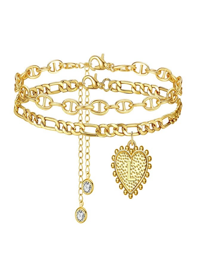 YANCHUN Initial Anklet for Women Gold Anklets with Initials Angel Number Ankle Bracelet Adjustable Gold Chain Ankle Bracelets Summer Beach Anklets Foot Chain Jewelry - Image 1