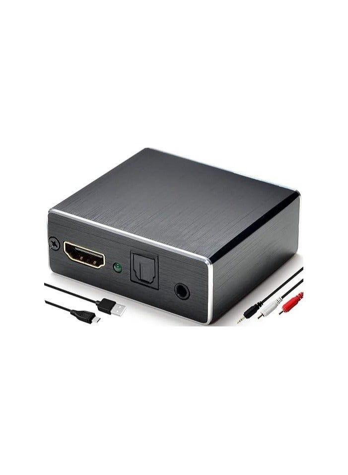 4K HDMI Audio Extractor – HDMI to Optical SPDIF + 3.5mm Analog Stereo Audio Splitter for DVD, Blu-ray, Game Consoles, HDTVs - Image 1