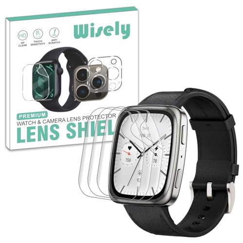 Wisely Pack 3 - Screen Guard Protector Compatible for Amazfit Active 2 Square Smartwatch, 1.75-inch, HD Clear, Full Coverage, Bubble-Free Installation Kit - Image 1