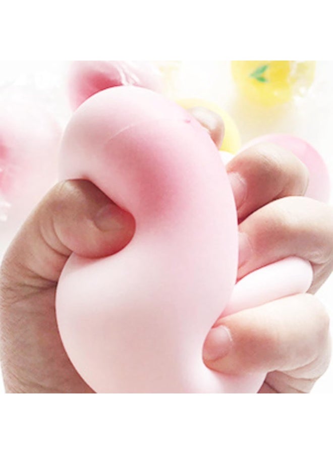 Needoh Peach Squishy Slow Rising Stress Relief Toy, Realistic Peach Shaped Fruit Squeezable Balls, Big Squeezable Peaches,Soft Flexible Fidget Toys Decompression Gift for Adults(Pink) - Image 3