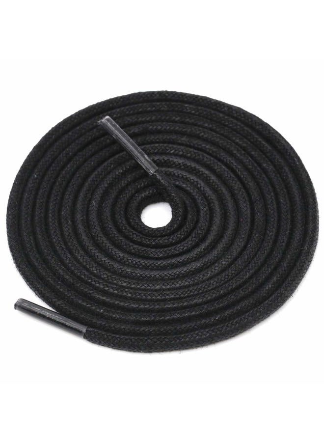 DELELE 2 Pair 39 inch Black Round Waxed Oxford Shoe Laces for Dress Shoes and Boots - Image 1