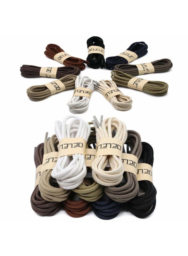 DELELE 2 Pair 39 inch Black Round Waxed Oxford Shoe Laces for Dress Shoes and Boots - Image 5