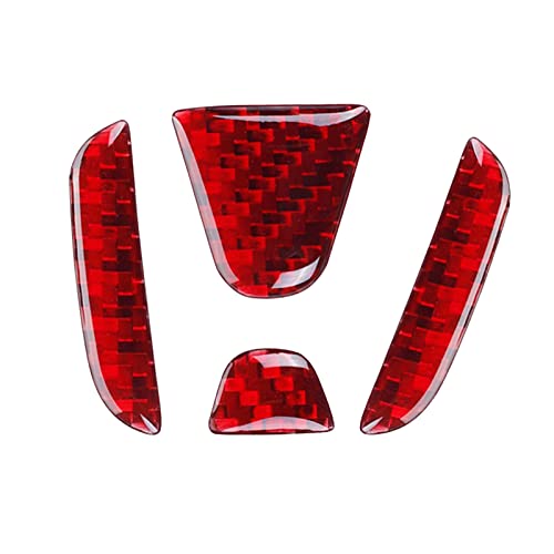 LANZMYAN Compatible with Car Rear Tailgate Emblem Logo Trim Accessories Carbon Fiber Emblem Badge Decal Cover Sticker for Honda Accord 10th Gen 2018-2024,Red - Image 1