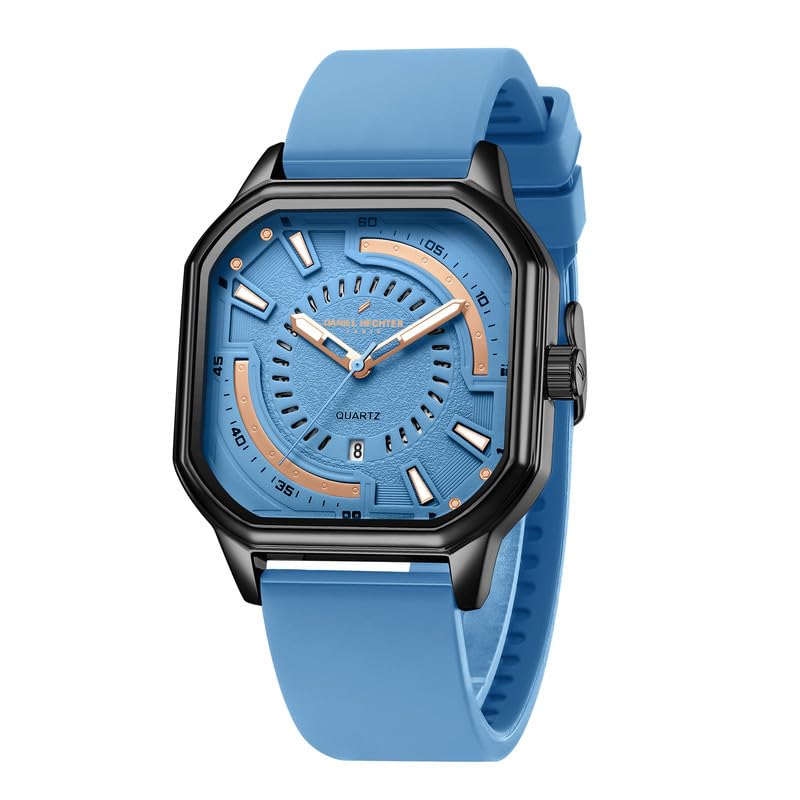 Daniel Hechter Paris Rivoli Collection Modern Analog Watch for Men with Octagon Dial and Silicon Band-DHM1003 - Image 1