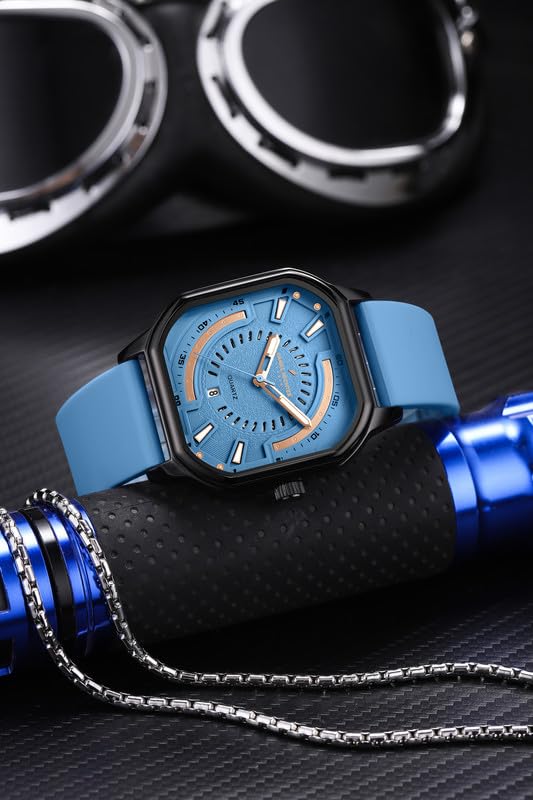 Daniel Hechter Paris Rivoli Collection Modern Analog Watch for Men with Octagon Dial and Silicon Band-DHM1003 - Image 3