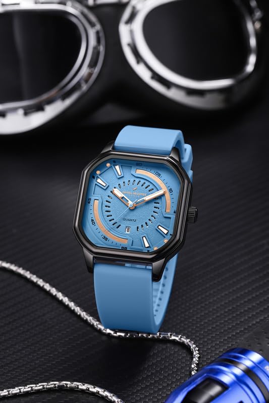 Daniel Hechter Paris Rivoli Collection Modern Analog Watch for Men with Octagon Dial and Silicon Band-DHM1003 - Image 4