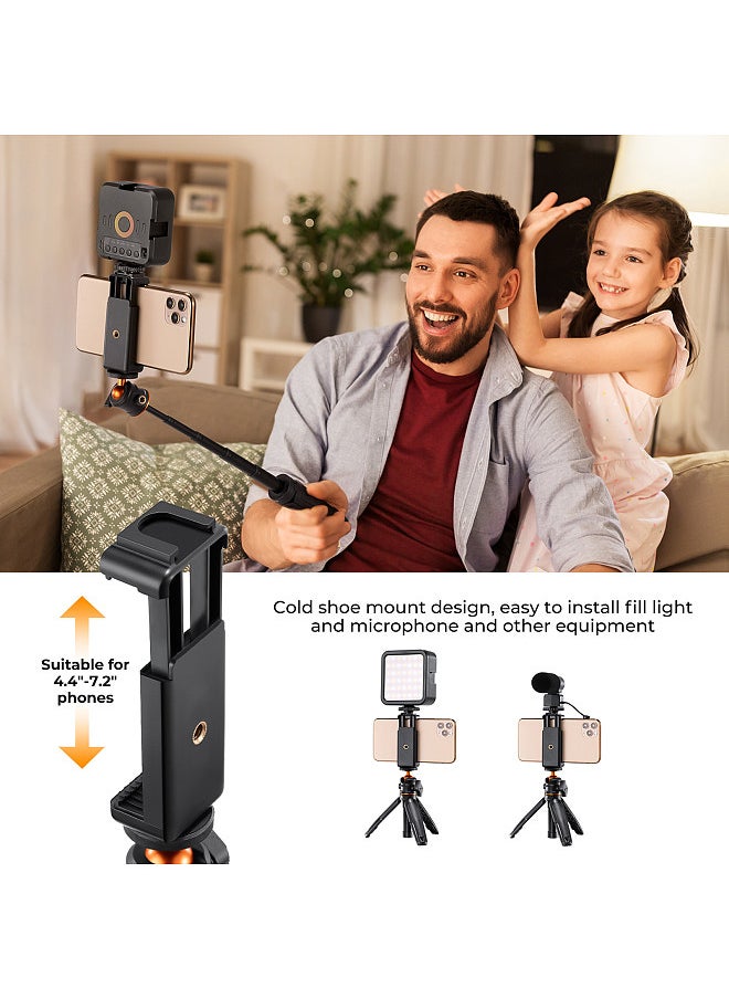 K&F Concept Portable Extendable Selfie Stick Tripod Aluminum Alloy 1/4 In Screw 2kg Load Capacity with Phone Holder Remote Shutter Replacement  - Image 2