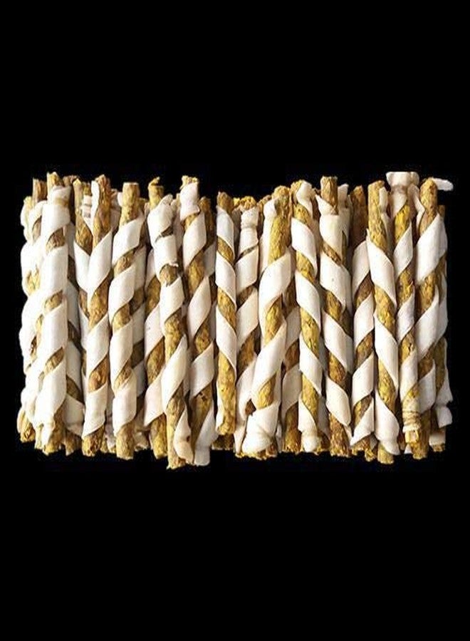 Petlicious & More Spiral Munchy Rawhide Chicken Flavour Chew Stix for Dogs and Puppies, 1 kg Pack - Image 1