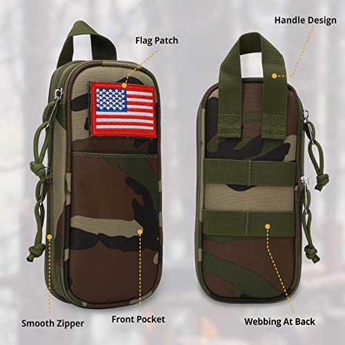 ATRIPACK Pencil Case Big Capacity High Large Storage Tactical Small Tool Pouch Bag Marker Pen Case Stationery Bag Travel Holder School College Office Organizer for Kids Men Women Adult Teens (Camo Green) - Image 4